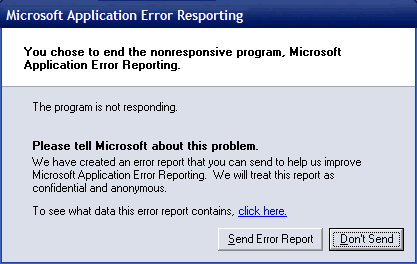   'Microsoft Application Error Reporting'