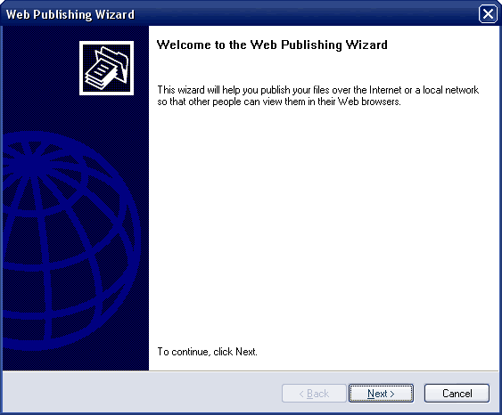 Web Publishing Wizard